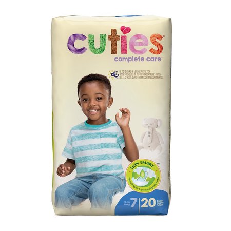 Cuties Essential Baby Diaper Size 7, Over 41 lbs. , PK 20 CRD701